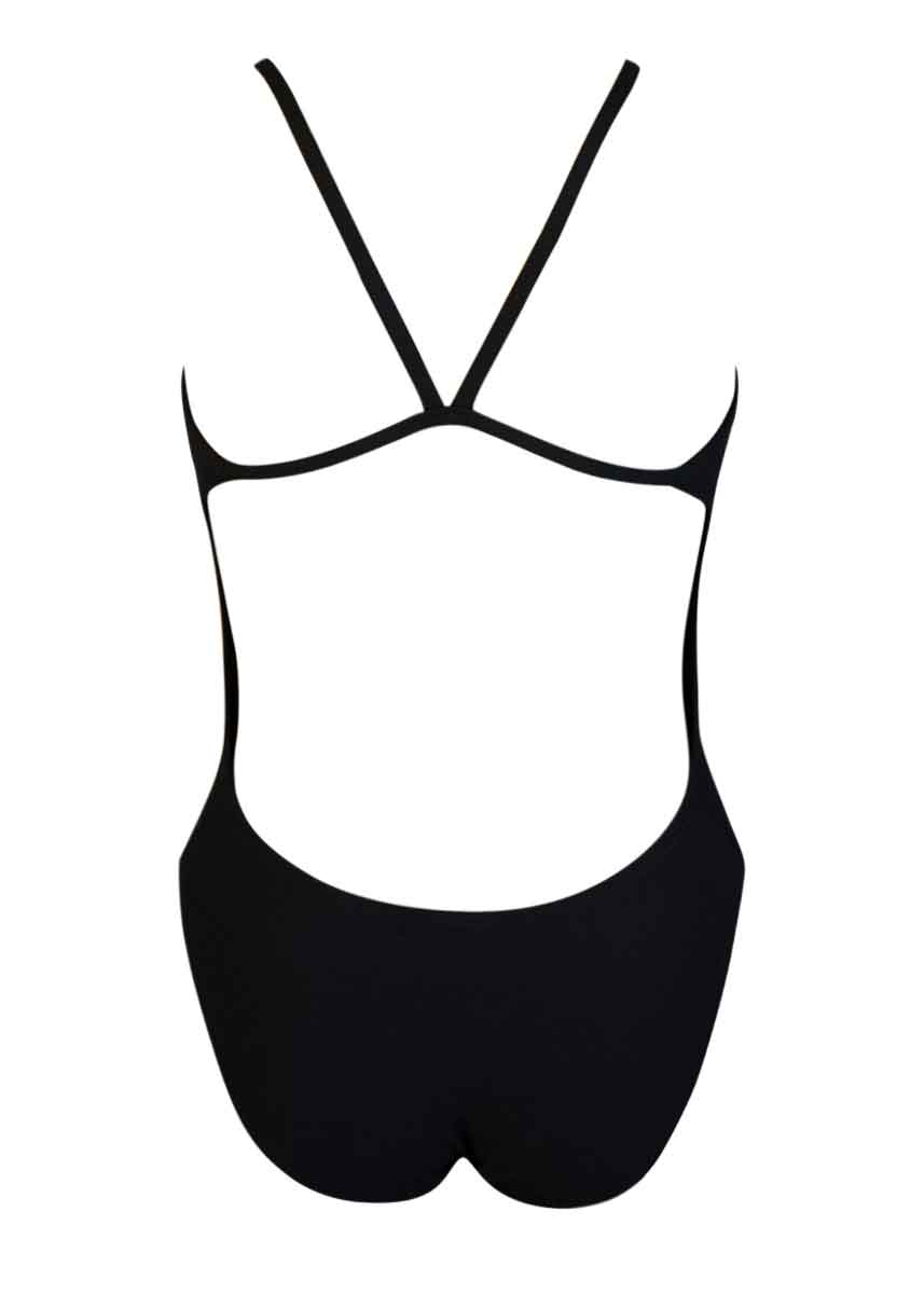 TYR Women's Big Logo Cut Out Fit Training Swimsuit - Black / White-430096