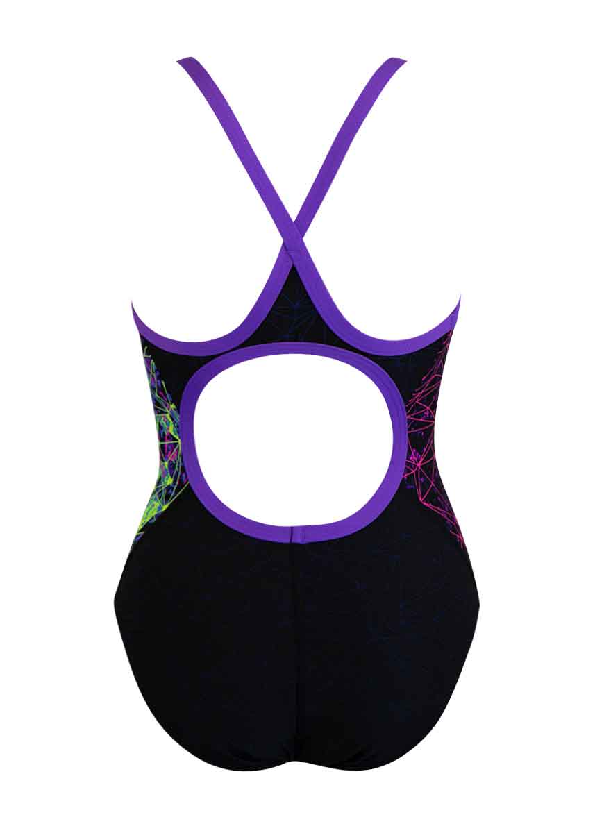 TYR Women's Orion Performance Diamond Fit Swimsuit - Lime / Purple-430122