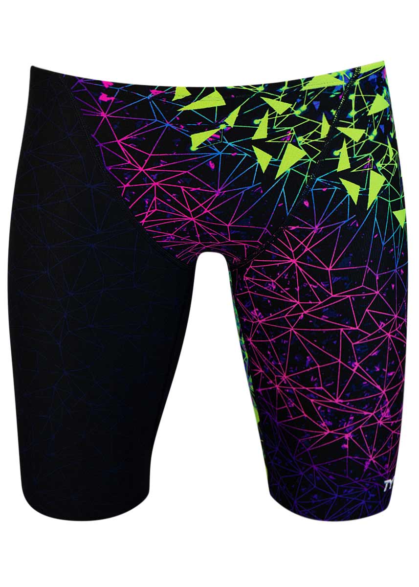 TYR Men's Orion Performance Jammer - Lime / Purple