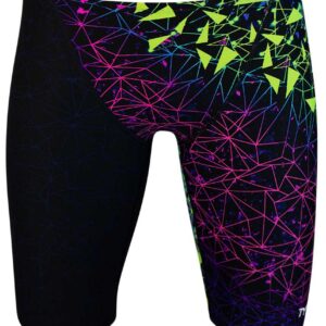 TYR Boy's Orion Performance Jammer - Lime / Purple