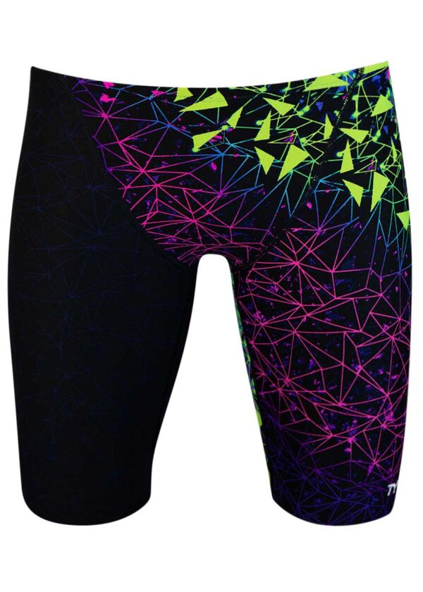 TYR Boy's Orion Performance Jammer - Lime / Purple