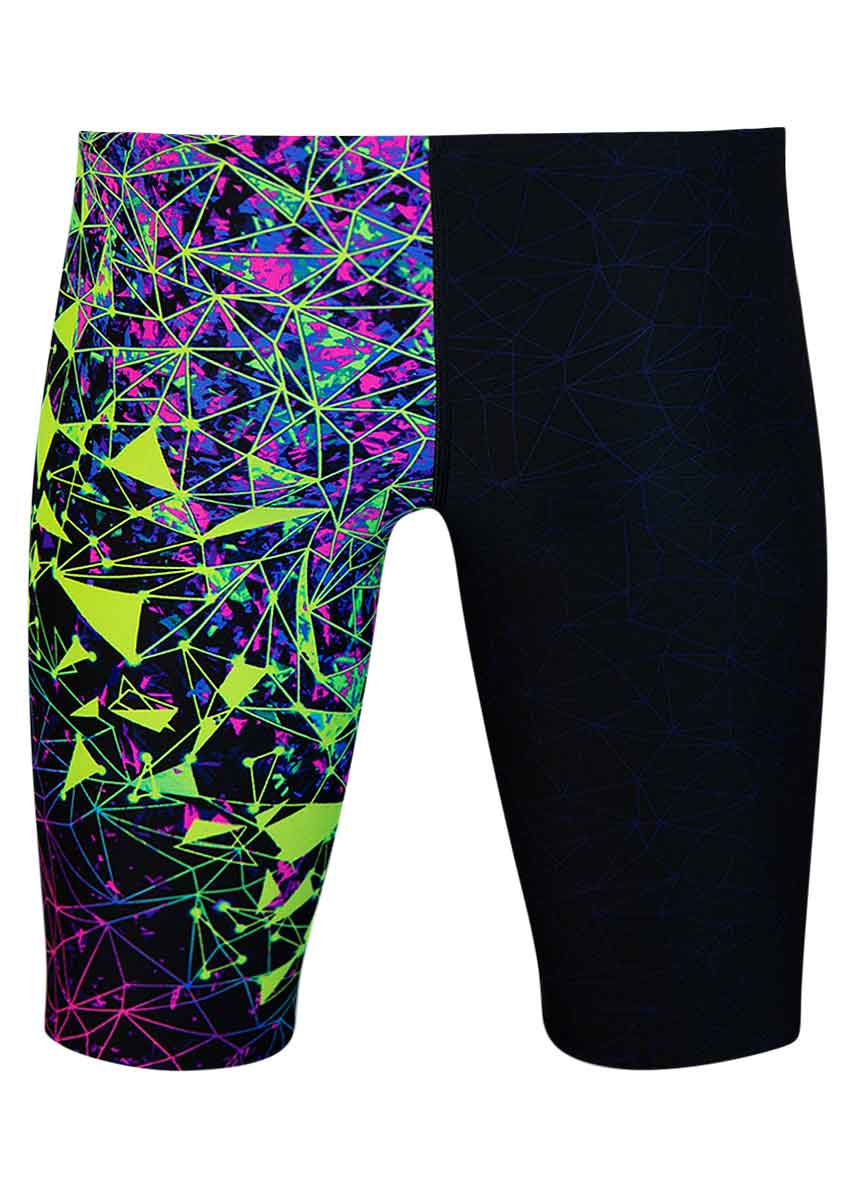 TYR Boy's Orion Performance Jammer - Lime / Purple-430182