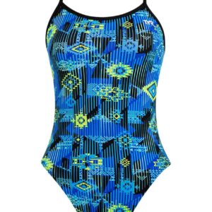 TYR Women's Azoic Trinity Fit Swimsuit - Blue / Multi