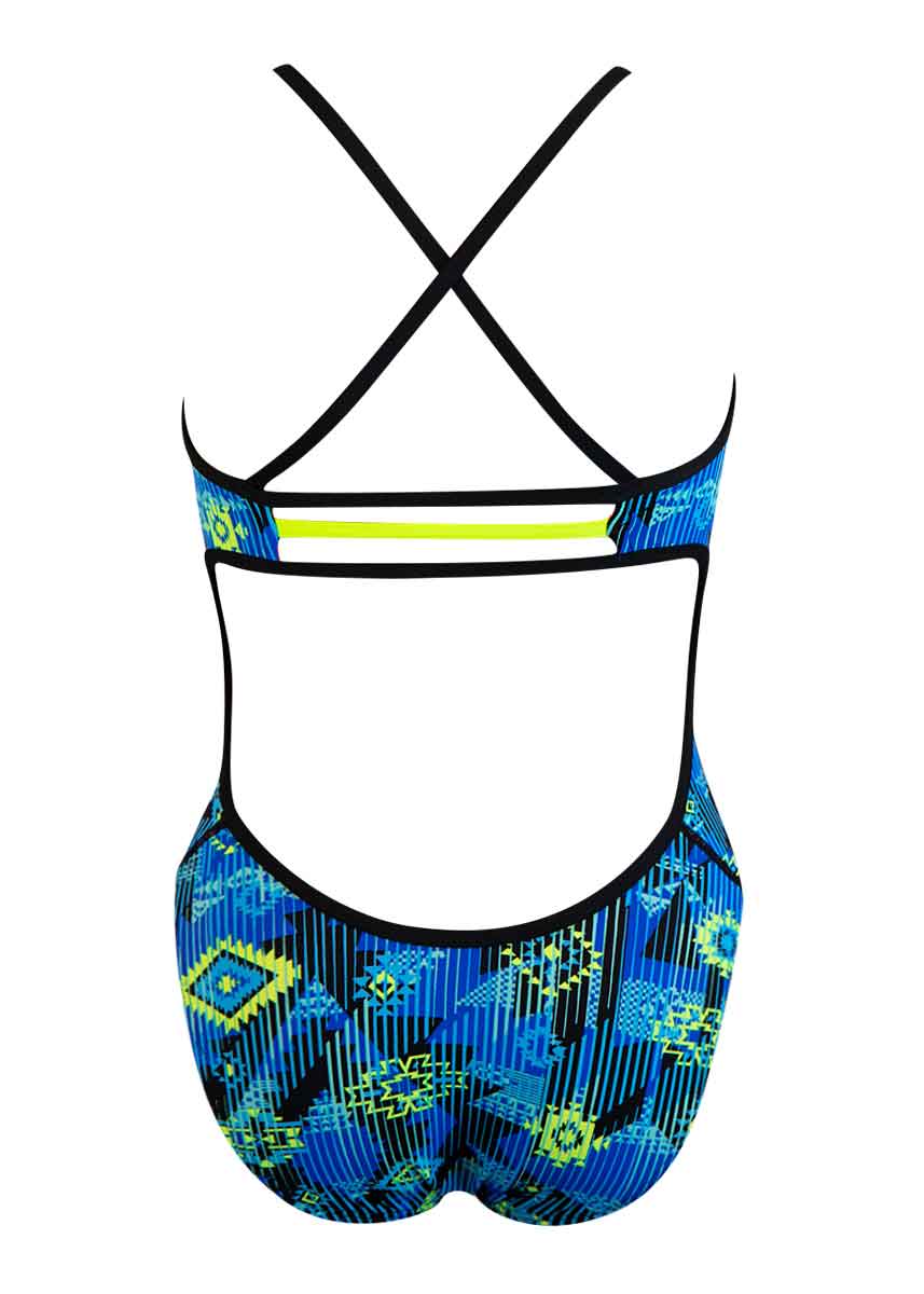 TYR Women's Azoic Trinity Fit Swimsuit - Blue / Multi-430200