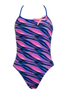 TYR Girl's Adrift Trinity Fit Swimsuit - Pink / Blue