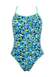 TYR Girl's Fragment Trinity Fit Swimsuit - Blue / Multi