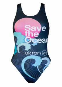 Akron Girl's Ocean Swimsuit - Black