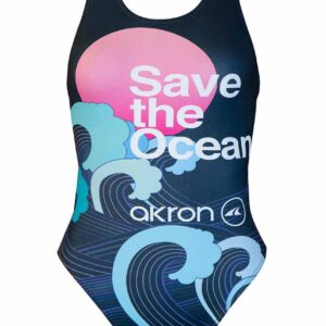 Akron Girl's Ocean Swimsuit - Black-0