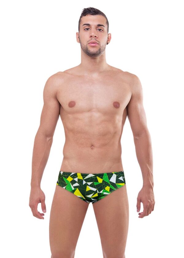 Jaked Men's Diamonds Briefs - Military Green-0
