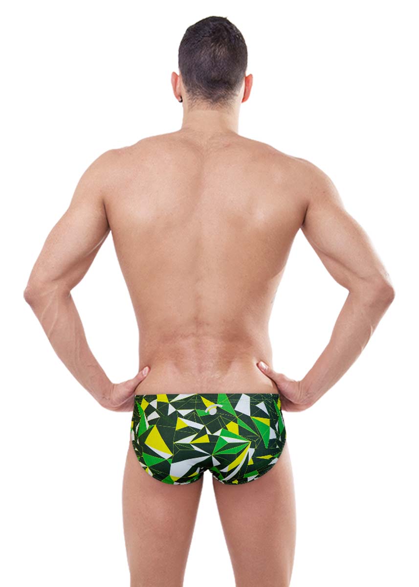 Jaked Boy's Diamonds Briefs - Military Green