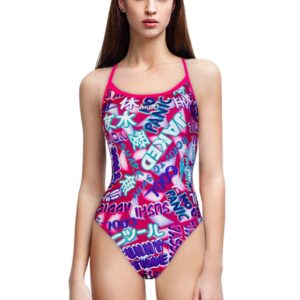 Jaked Women's Manga Mood One Piece Swimsuit - Pink-0