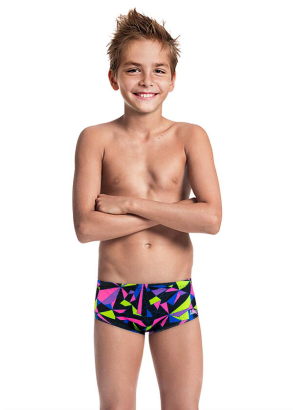 Jaked Boy's Diamonds Trunks - Black-0