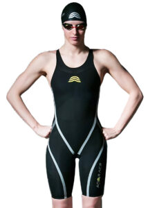 AquaRapid AQRace Womens Kronos Openback Kneesuit - Black