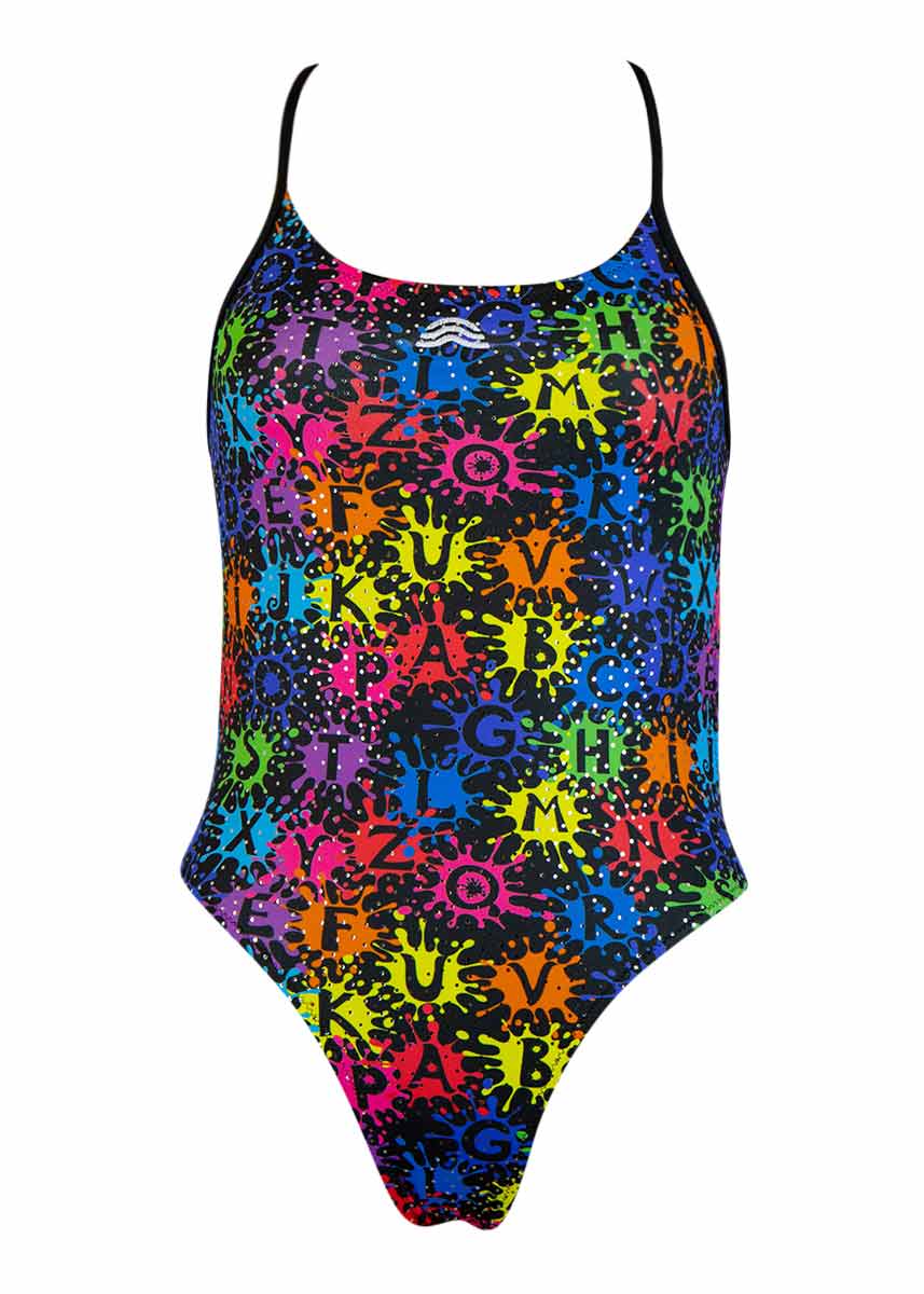 Aquarapid Girls Sirio Alphabet Foiled Swimsuit-529867