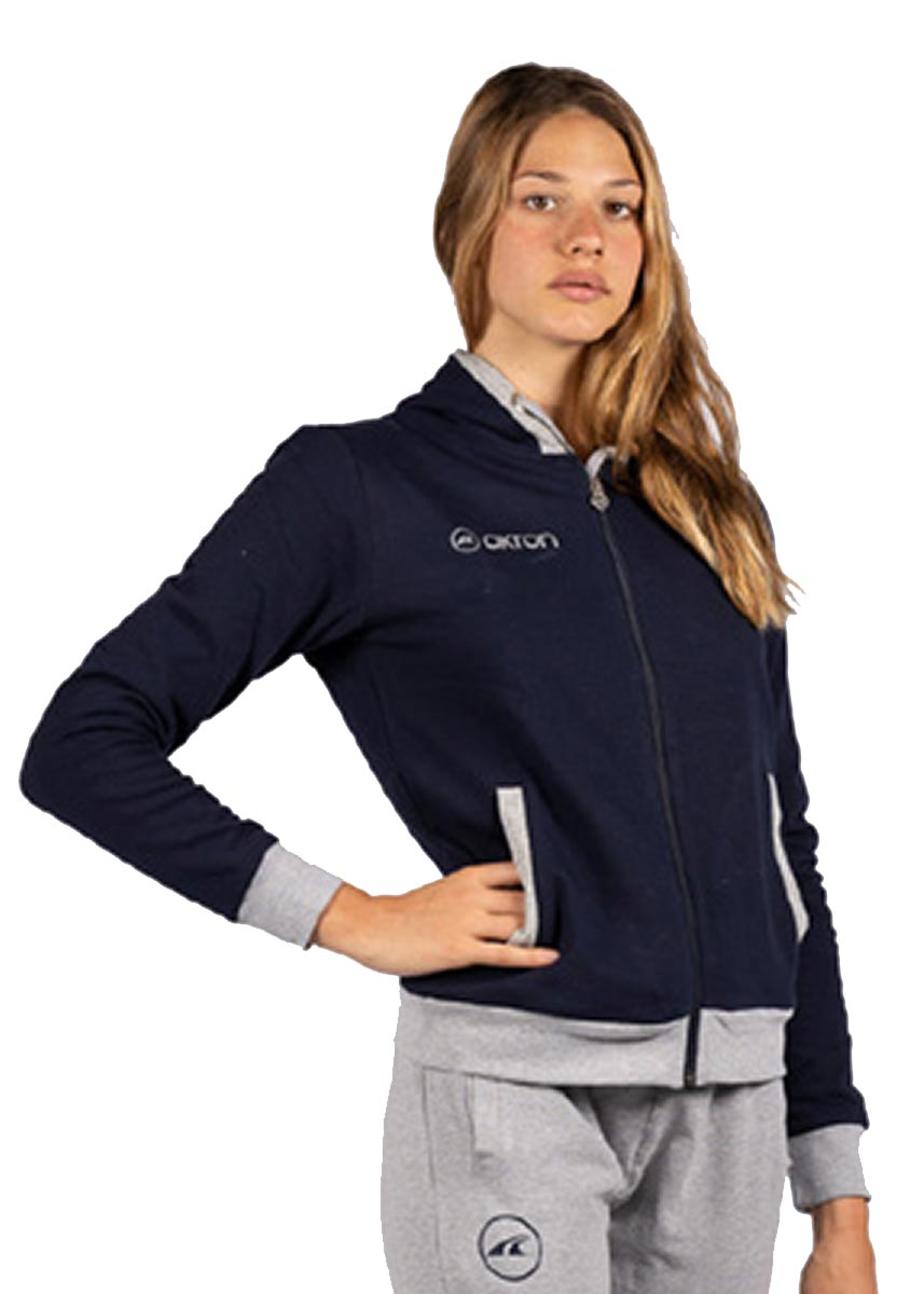 Akron Tampa Tracksuit Top - Navy Blue / Grey-530963
