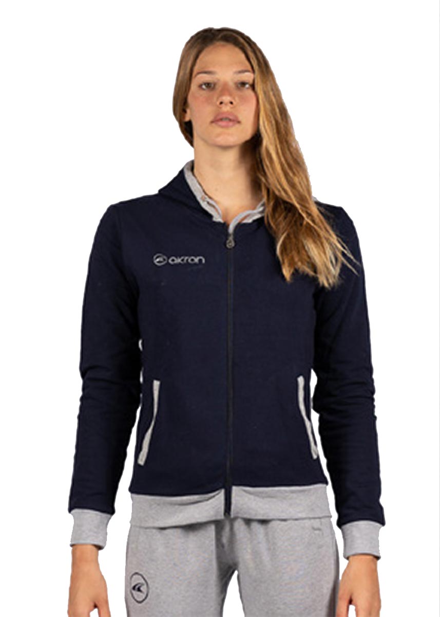 Akron Tampa Tracksuit Top - Navy Blue / Grey-530962