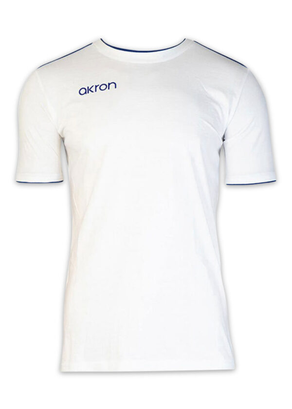Akron New Orleans Cotton T-shirt - White / Navy Blue-0