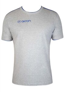 Akron Junior New Orleans Cotton T-shirt - Grey / Royal Blue