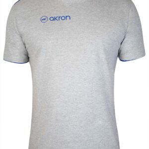 Akron New Orleans Cotton T-shirt - Grey / Royal Blue-0