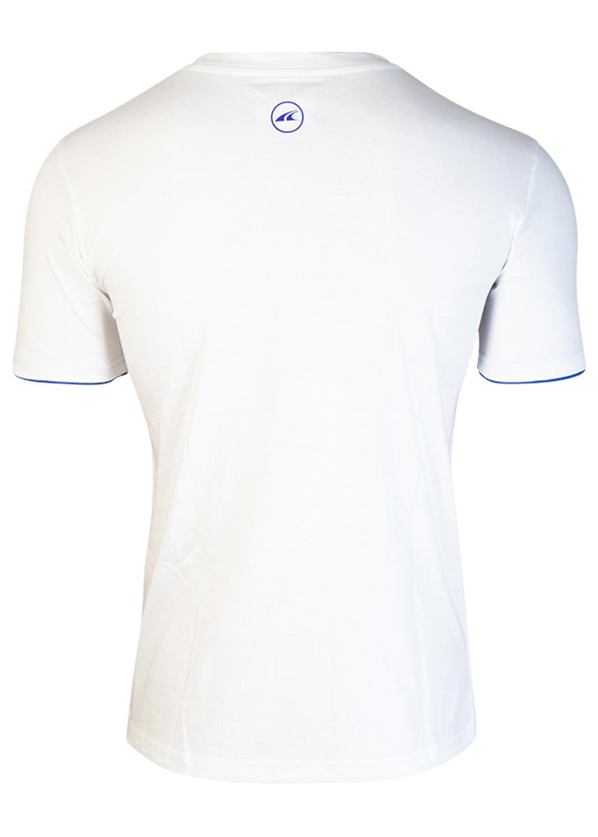 Akron Junior New Orleans Cotton T-shirt - White / Royal Blue-brand