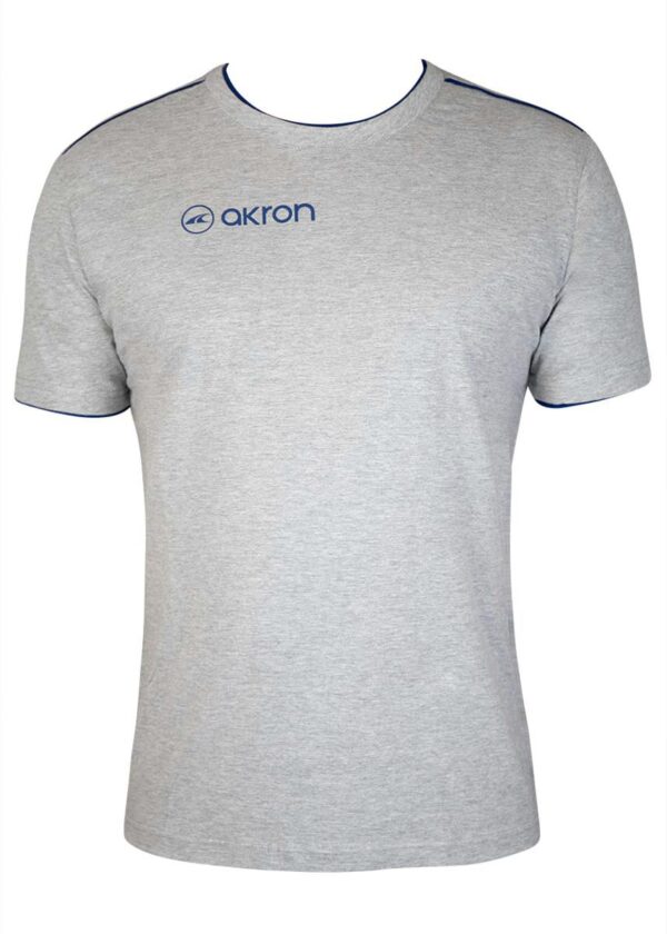 Akron New Orleans Cotton T-shirt - Grey / Navy-0