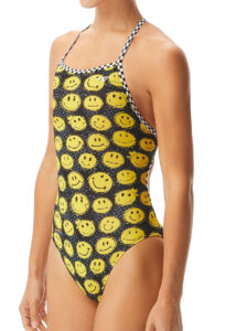 The Finals Funnies Girl's Smiley Swimsuit - Yellow