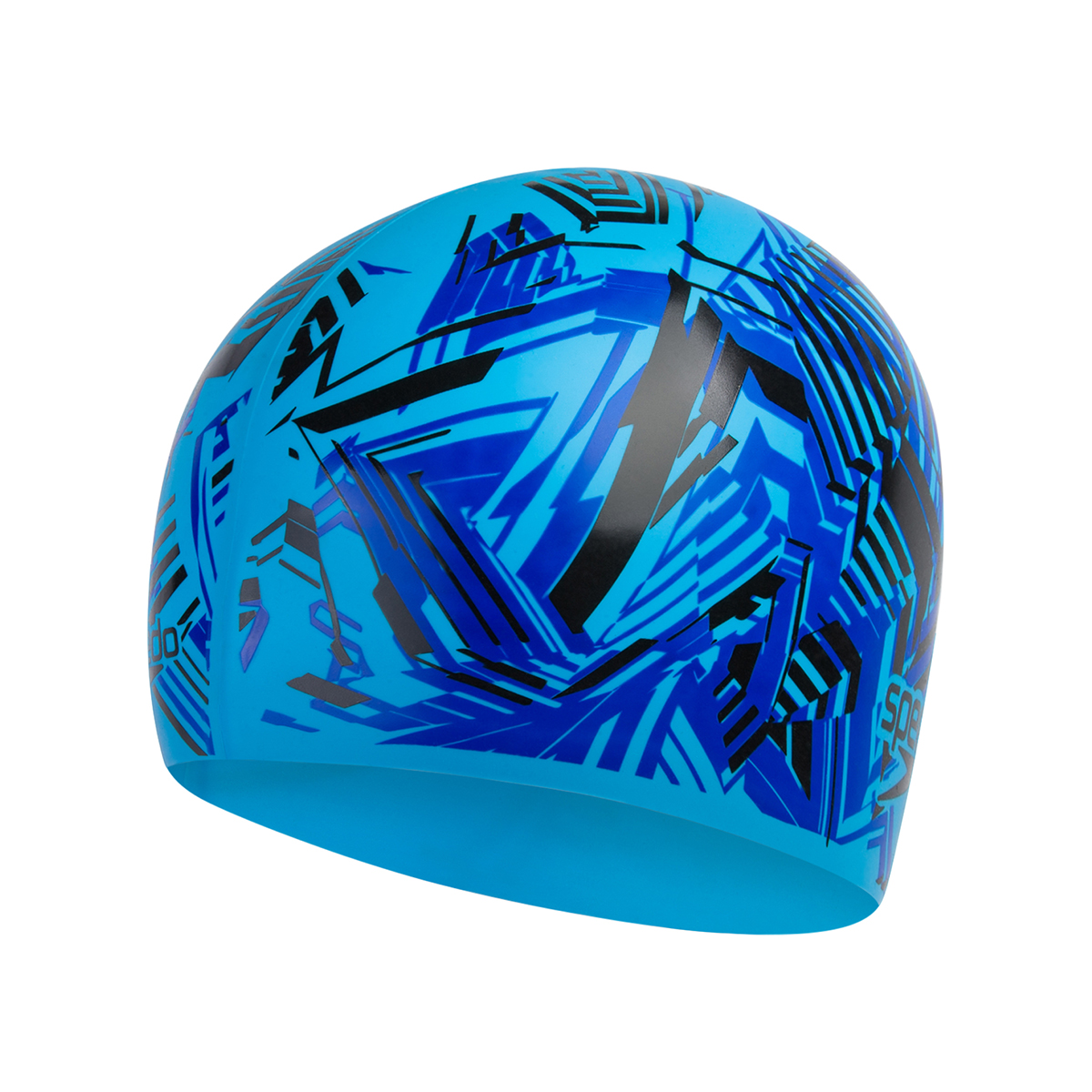 Speedo Junior Slogan Cap - Black / Beautiful Blue-530433