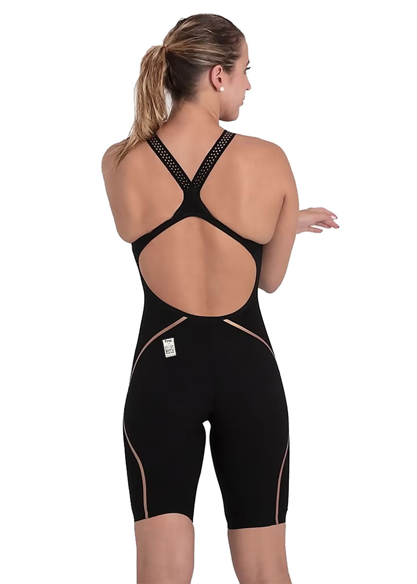 Speedo Fastskin LZR Pure Intent Openback Kneeskin - Stealth Hex-brand