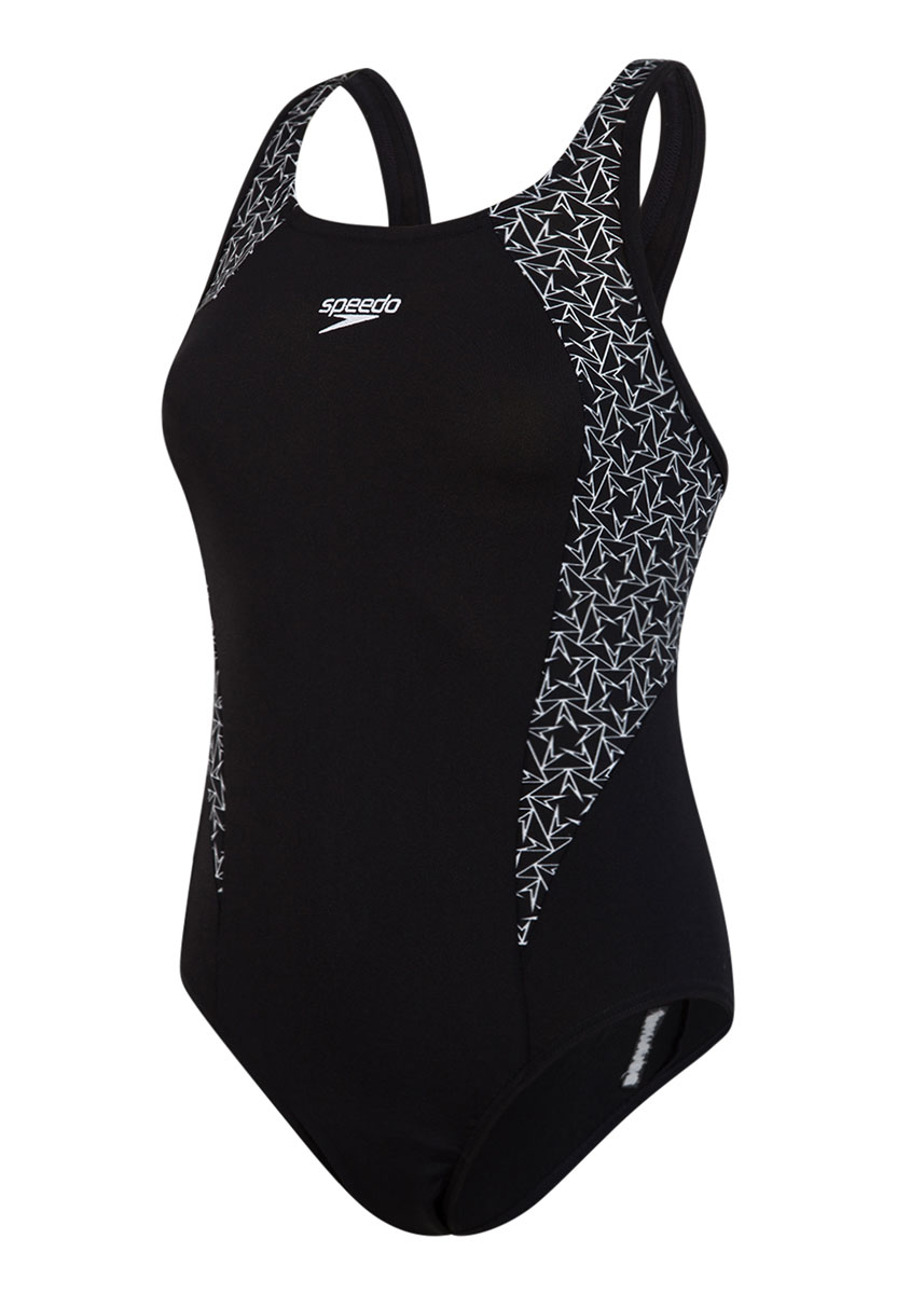 Speedo Women's Boomstar Splice Flyback Swimsuit - Black / White-532982