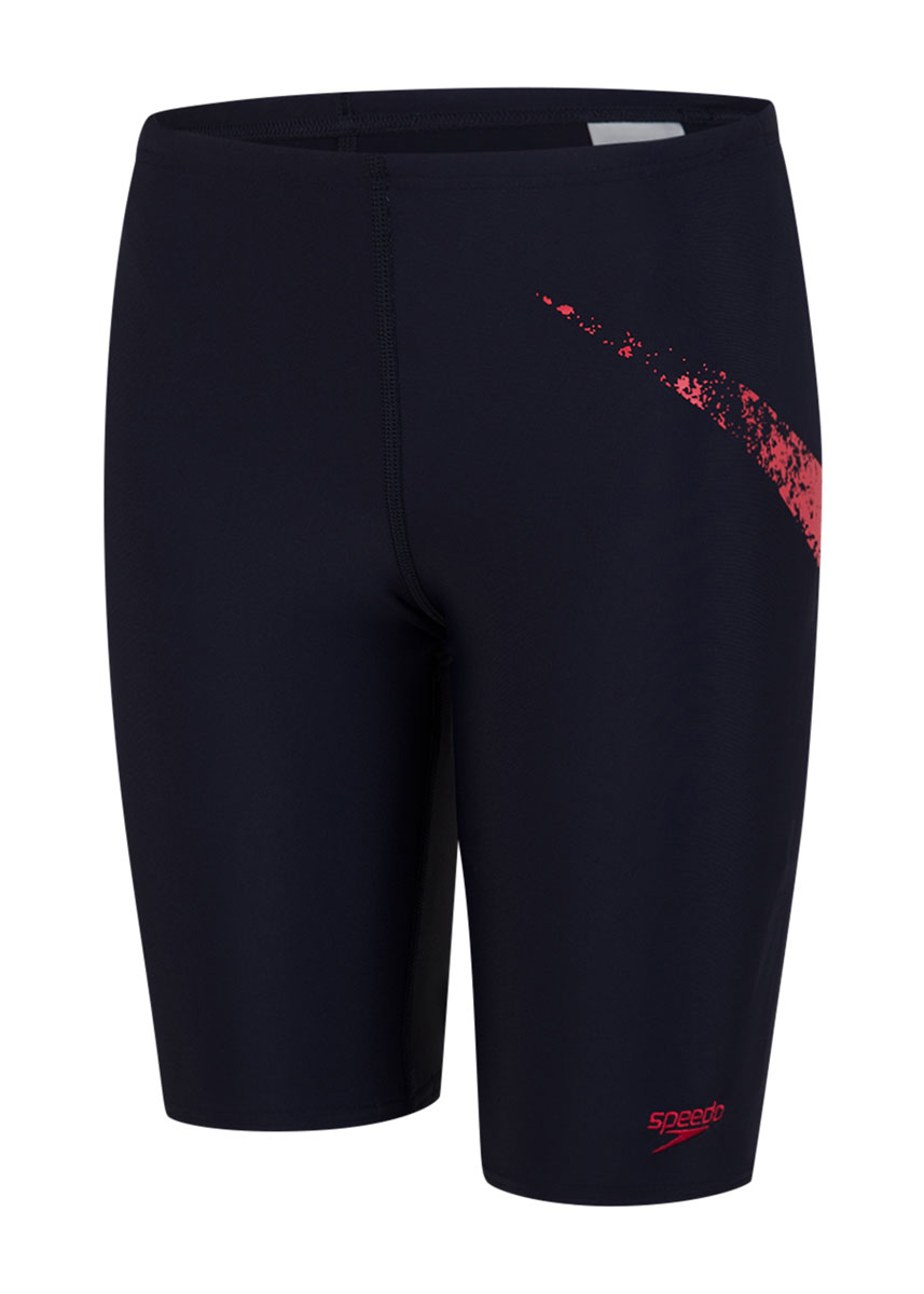 Speedo Boy's Boomstar Placement Jammer - True Navy / Fed Red-533052