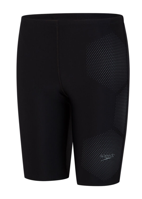 Speedo Boy's Tech Placement Jammer - Black / Ardesia-0