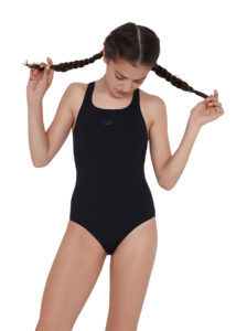 Speedo Girl's Essential Endurance+ Medalist Swimsuit - Black