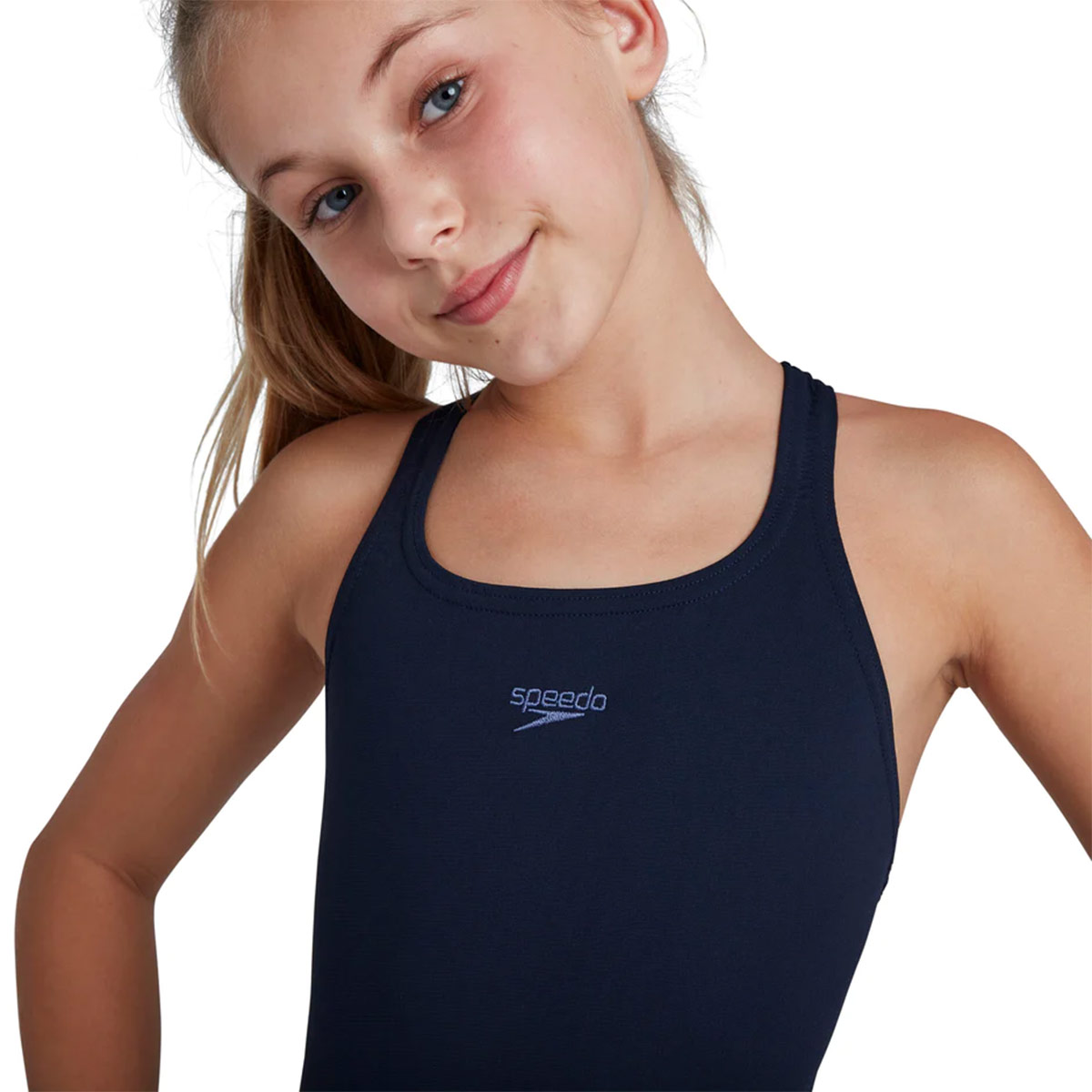 Speedo Girl's Essential Endurance+ Medalist Swimsuit - True Navy-570287