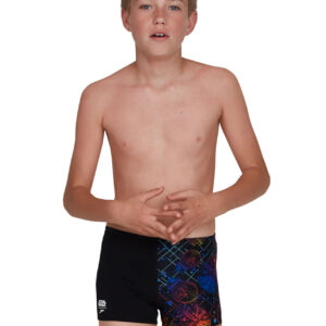 Speedo Boy's Star Wars Digital Allover 1 Leg Aquashort - Black / Cosmo / Phoenix Red-0