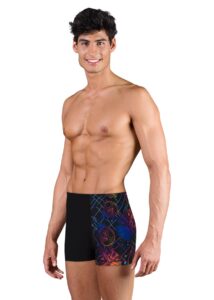 Speedo Men's Star Wars Digital Allover 1 Leg Aquashort - Black / Cosmo / Phoenix Red