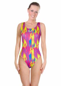 Turbo Women's Mesh Colour Swimsuit - Pink