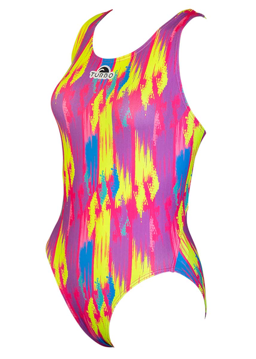 Turbo Women's Mesh Colour Swimsuit - Pink-532222