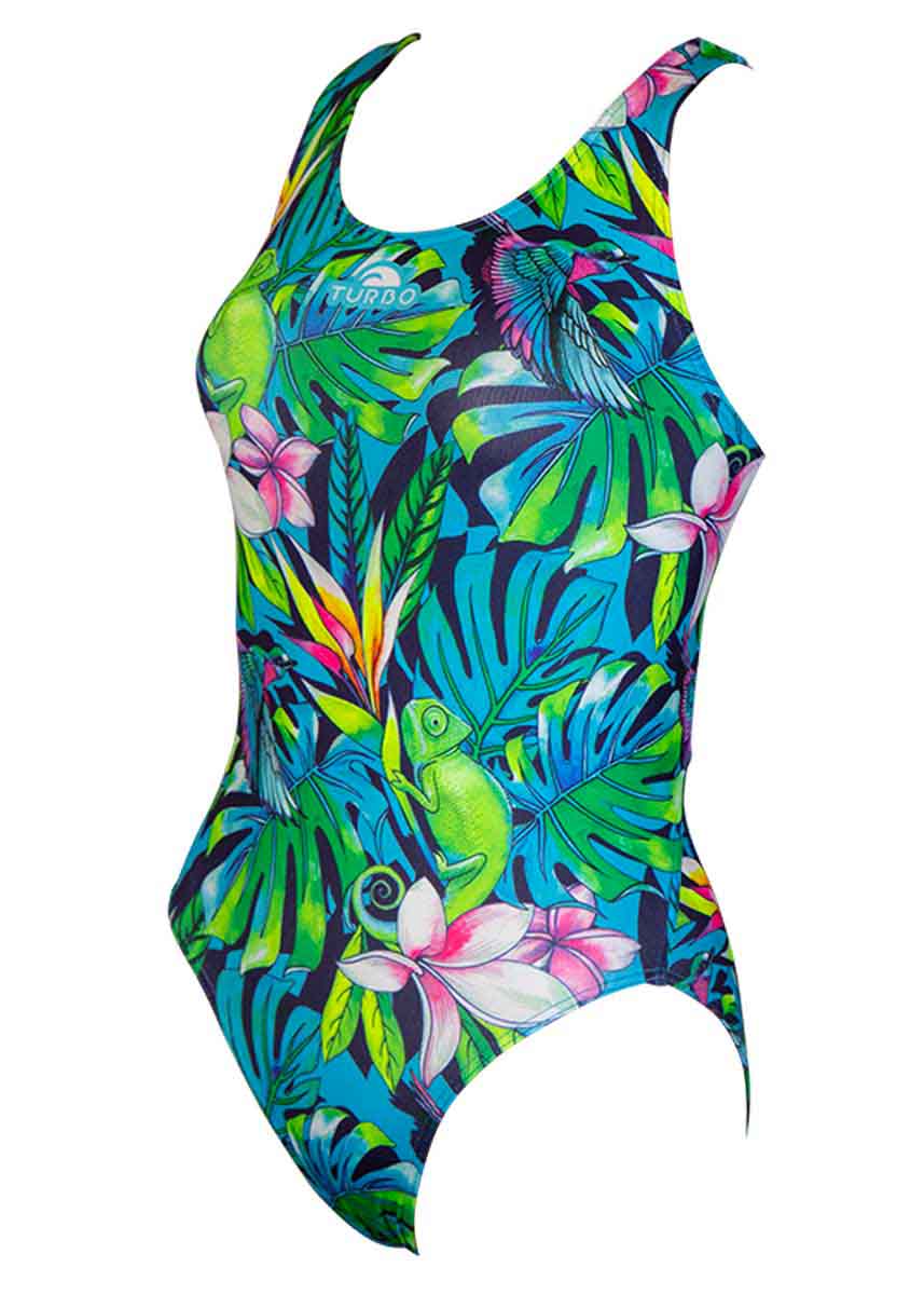 Turbo Women's Jungle Bird Swimsuit - Green-532210