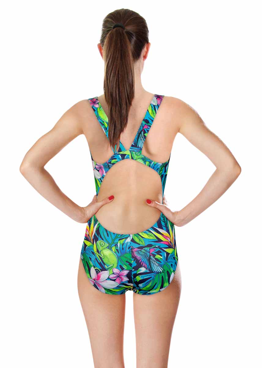 Turbo Women's Jungle Bird Swimsuit - Green-brand