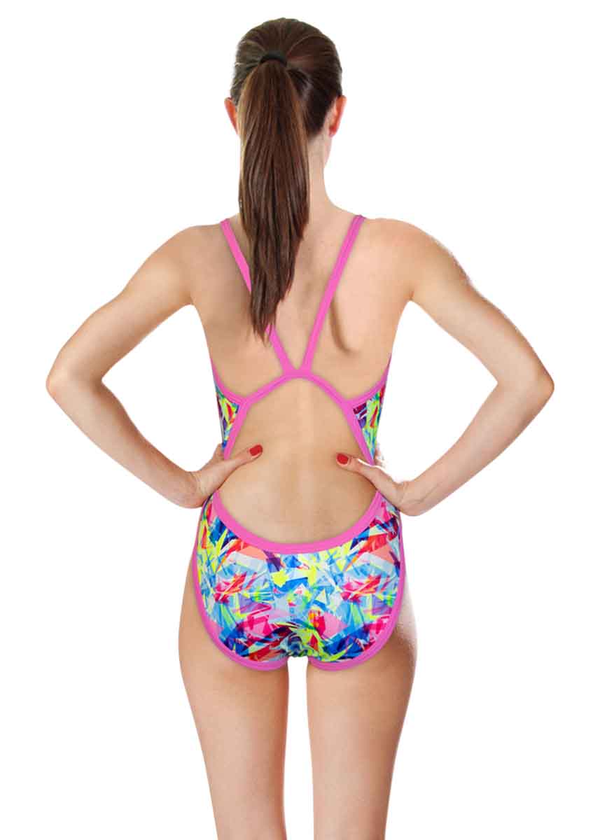 Turbo Women's Broken Hearts Swimsuit - Pink-brand