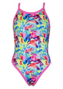 Turbo Girl's Broken Hearts Swimsuit - Pink