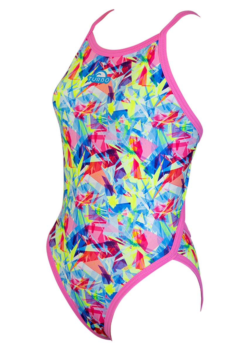 Turbo Women's Broken Hearts Swimsuit - Pink-532182