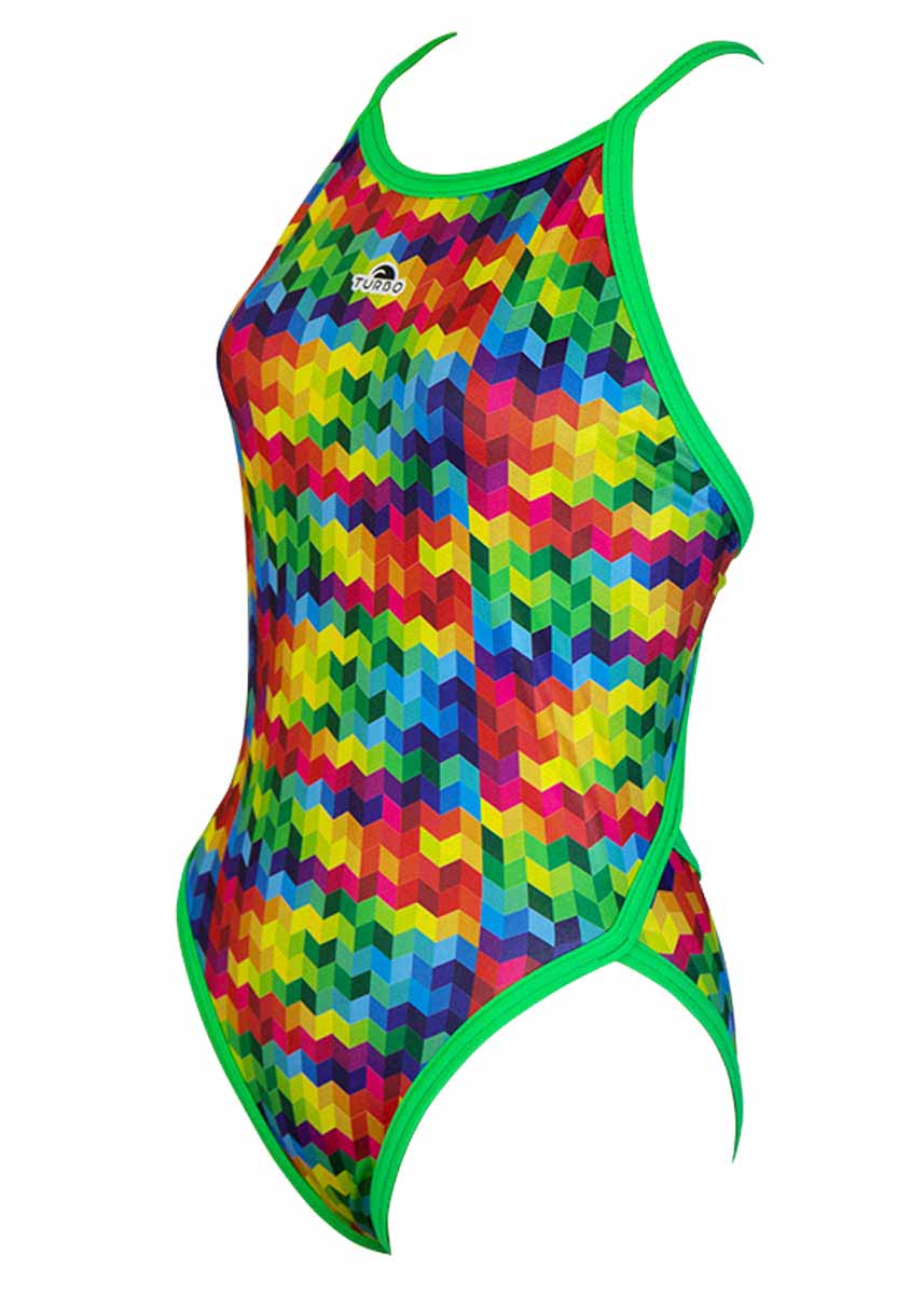 Turbo Women's Colourful Swimsuit - Multicoloured-532186