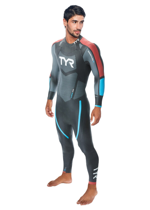 TYR Men's Category 3 Wetsuit - Black/Silver