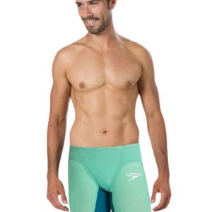 Speedo Men's Fastskin LZR Pure Valor Jammer - Green Glow / Nordic Teal-0