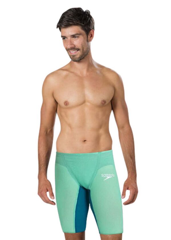 Speedo Men's Fastskin LZR Pure Valor Jammer - Green Glow / Nordic Teal-0