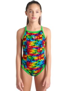 Turbo Girl's Colourful Swimsuit - Multicoloured