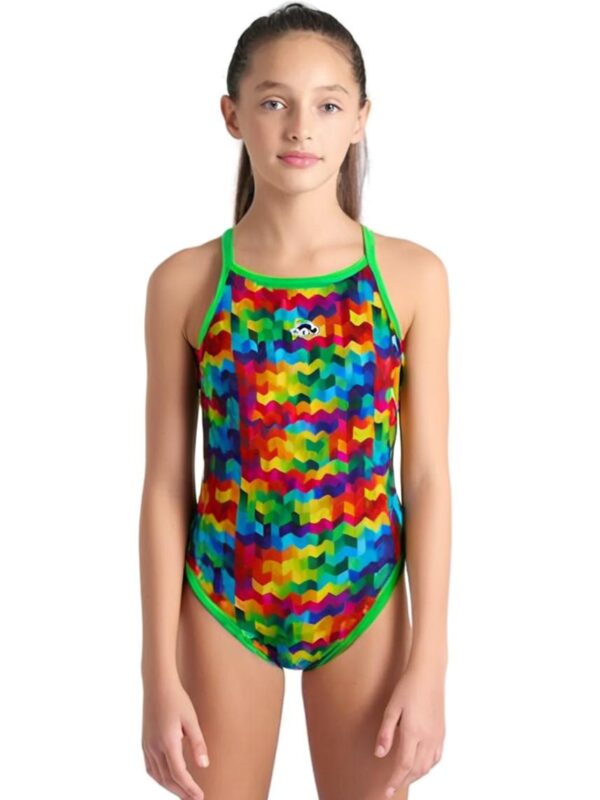 Turbo Girl's Colourful Swimsuit - Multicoloured-0