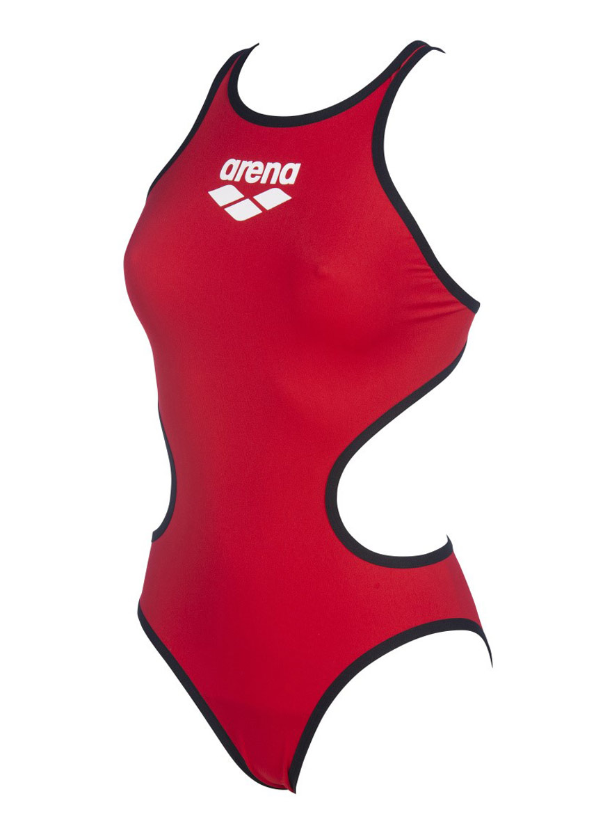 Arena Womens One Biglogo Swimsuit - Red / Black-533915