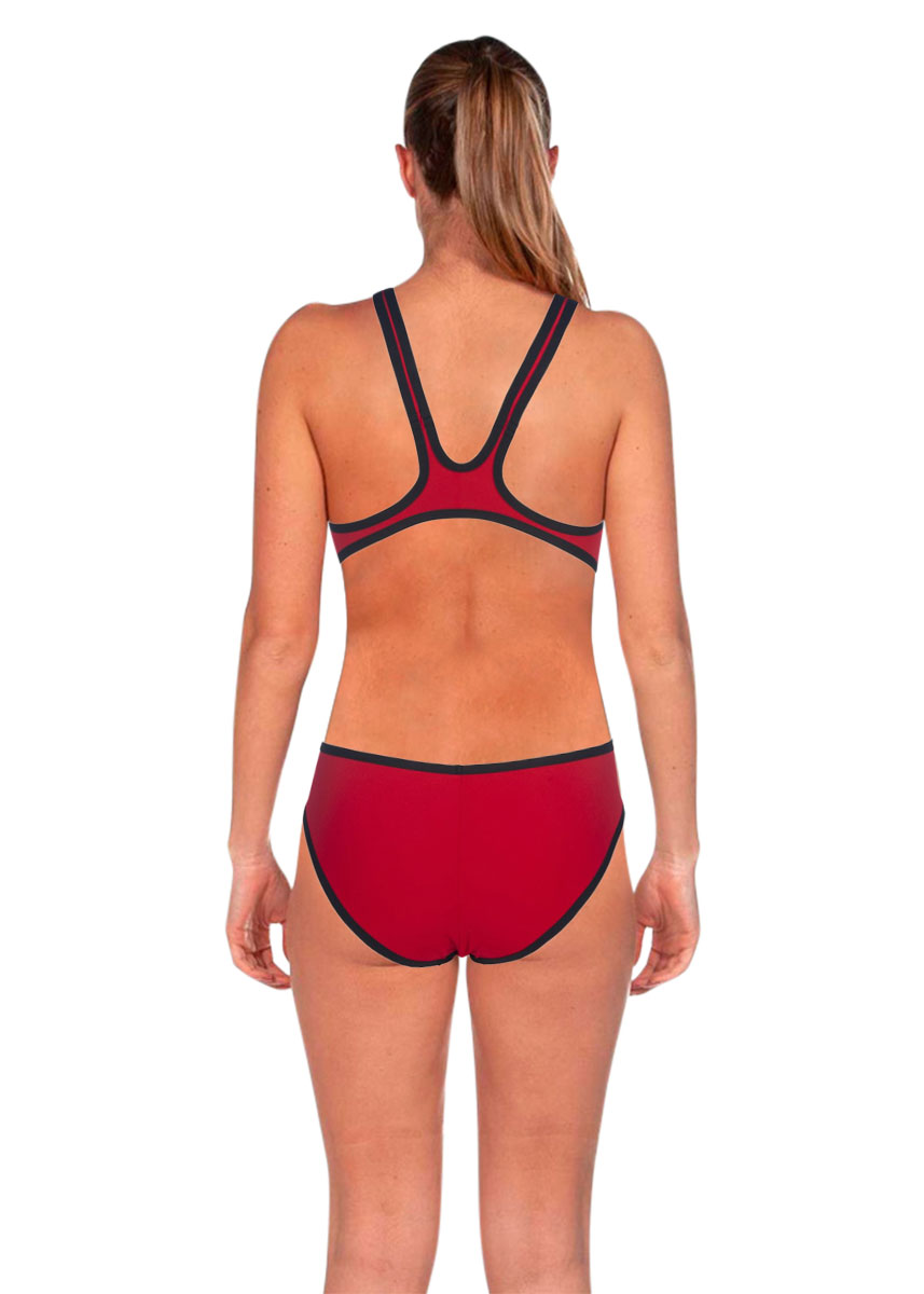 Arena Womens One Biglogo Swimsuit - Red / Black-brand